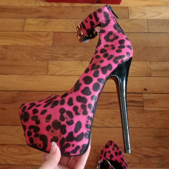 Boss cheetah print pink pumps - Picture 4 of 5